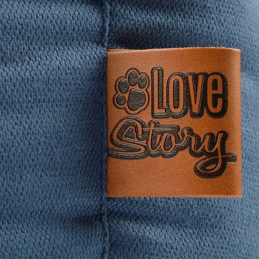 Modrý pelech pre psa 70x75 cm – Love Story
