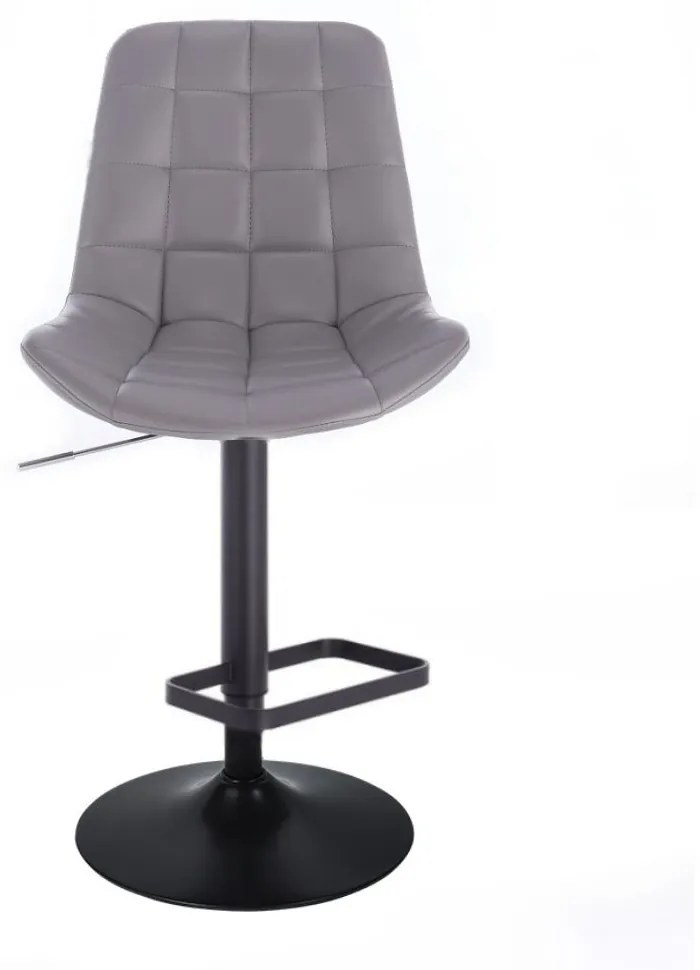 LuxuryForm DESIGN Barová stolička PARIS na čiernom tanieri - šedá