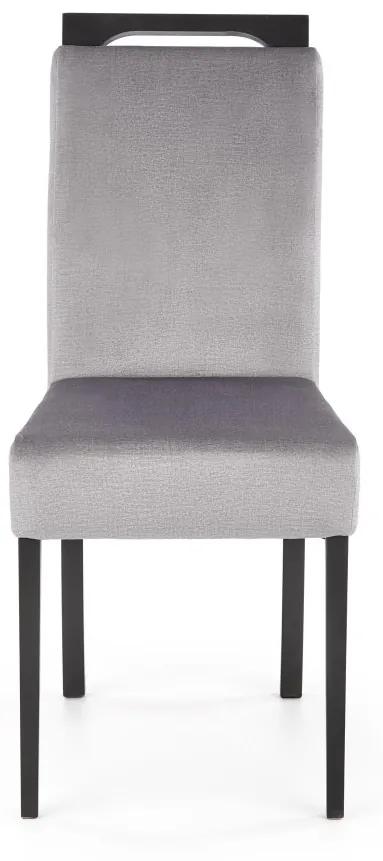 Jedálenská stolička CLARION 2 – masív, látka, viac farieb čierna / sivá