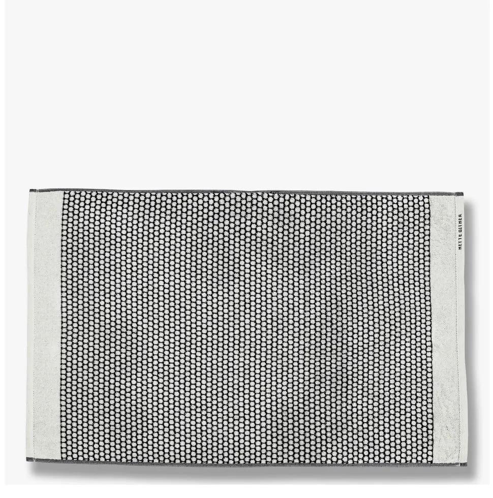 Čiernobiela textilná kúpeľňová predložka 50x80 cm Grid – Mette Ditmer Denmark