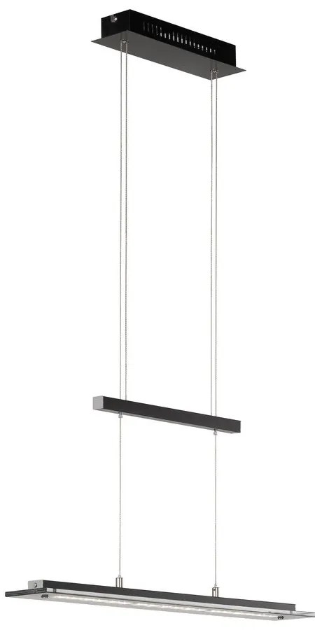 Čierne kovové LED stmievateľné závesné svietidlo Tenso – Fischer &amp; Honsel