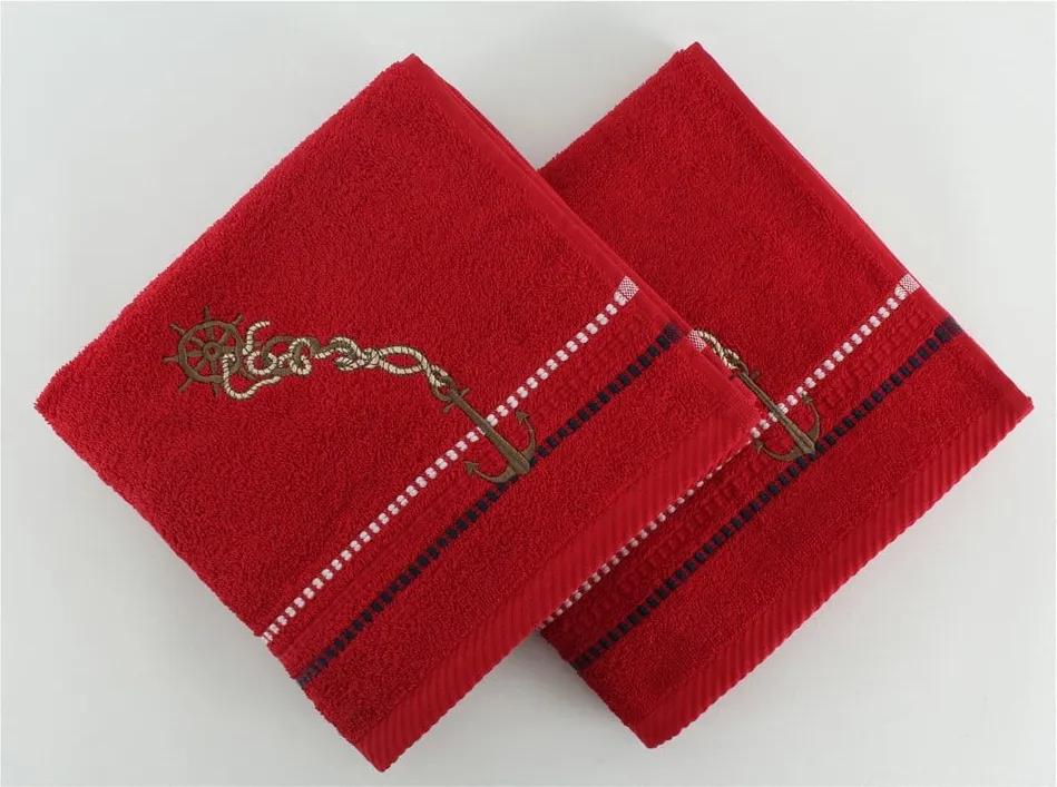 Sada 2 uterákov Marina Red Cipa, 50 × 90 cm