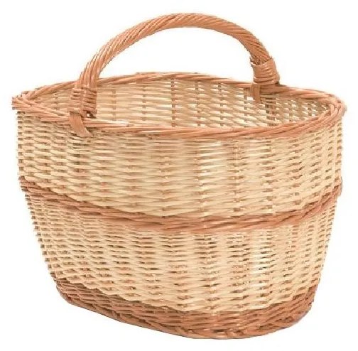 Prútený kôš na drevo s držadlom 35x52 cm