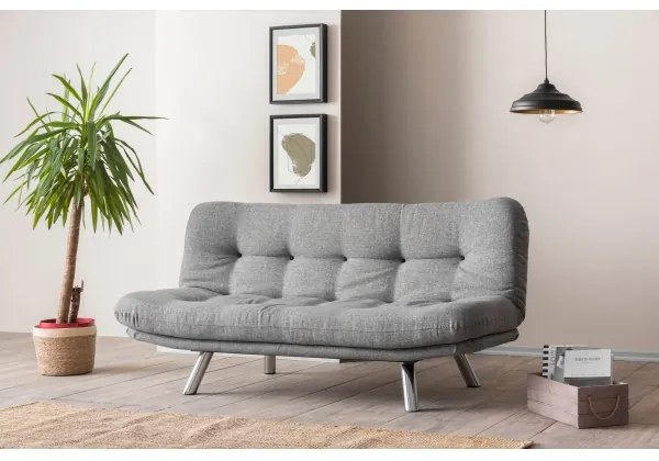 Dvojmiestná rozkladacia pohovka BINA svetlosivá