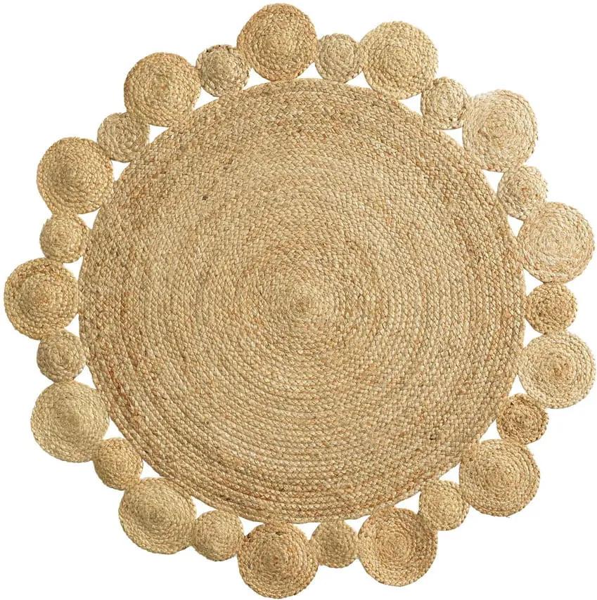 DomTextilu Fenomenálny okrúhly koberec z jutoviny 40833