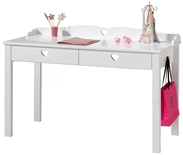 Písací stôl z masívu a MDF Amori borovica 130cm