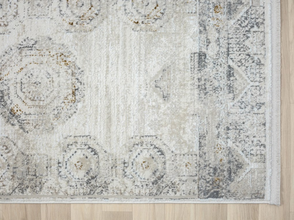Kusový koberec My Kazak creme, 160x230, šedá, chodba / predsieň, My Flair