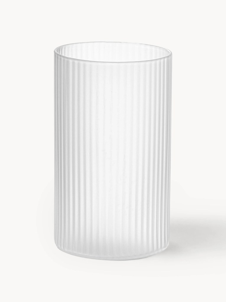 Ručne fúkané malé reliéfne poháre na kokteily Ripple, 4 ks