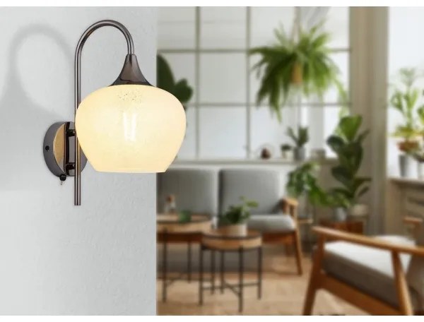 Globo 15548WK - Nástenná lampa MAXY 1xE27/40W/230V biela/antracit