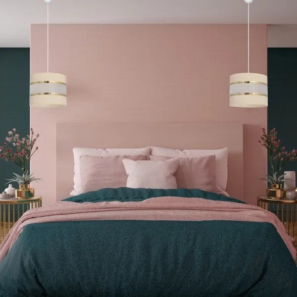 Luster na lanku HELEN 1xE27/15W/230V krémová