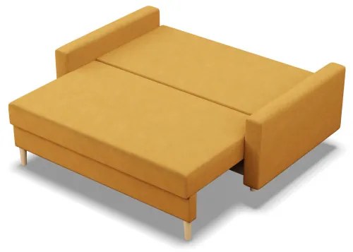 Dvojmiestna pohovka BLANK Elegant rozkladacia, žltá