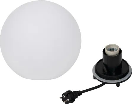 Kanlux 45930 - Vonkajšie svietidlo STONO 1xE27/15W/230V, Ø 20 cm, IP65, biele