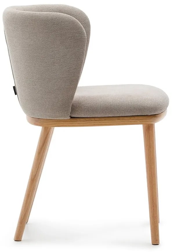 Svetlohnedé čalúnené jedálenské kreslo Ciselia – Kave Home