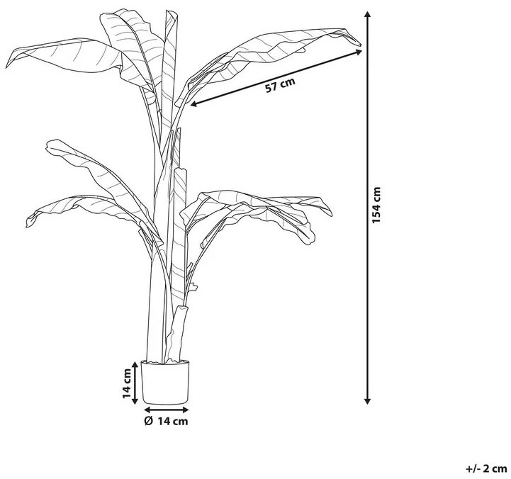 Umelá rastlina 154 cm BANNA. Vlastná spoľahlivá doprava až k Vám domov. 1022771