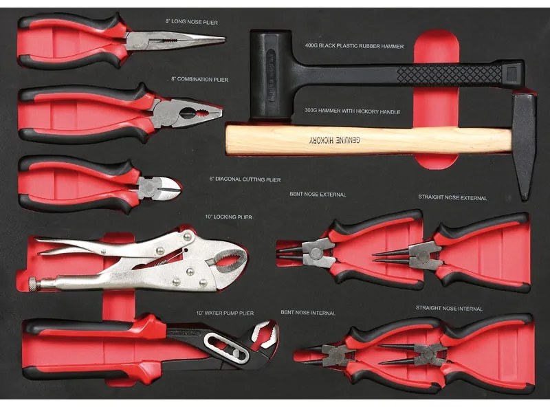 Pojazdný dielenský vozík na náradie EXPERT, VRÁTANE NÁRADIA, 7 zásuviek, modrá