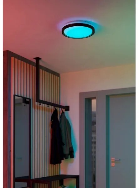 Eglo 300684-LED RGBW stmievateľné stropné svietidlo MALERAMARA-Z LED/14W/230V čierna/zlatá+DO
