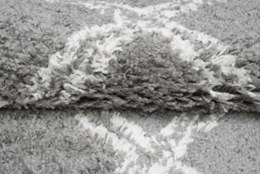 TA Koberec G935B TMAVO ŠEDÁ/KRÉMOVÁ BOHO Rozmer: 100x400 cm