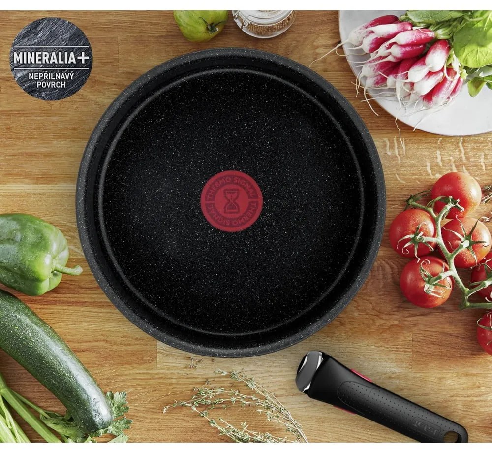 Hliníková súprava riadu 8 ks INGENIO Black stone L3998802 – Tefal