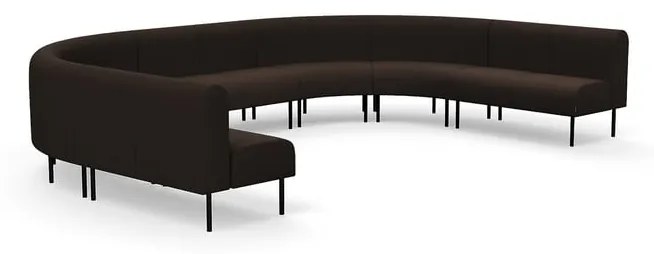 Pohovka VARIETY, tvar U, látka Blues CSII, tmavohnedá