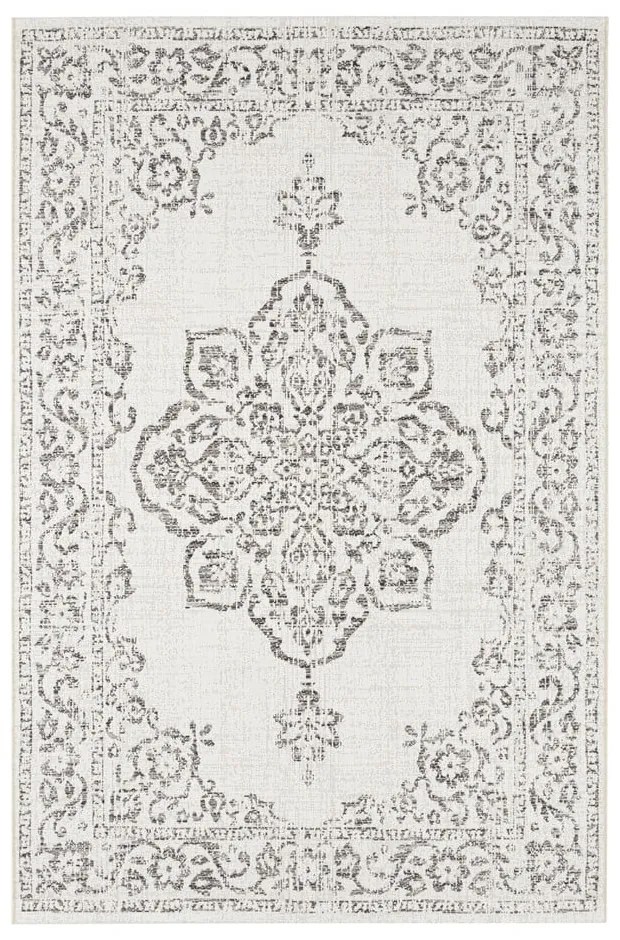 Sivo-krémový vonkajší koberec NORTHRUGS Tilos, 120 x 170 cm