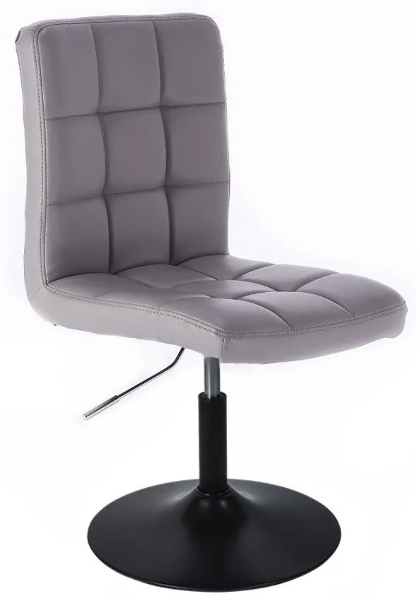 LuxuryForm DESIGN Stolička TOLEDO na čiernom tanieri - sivá