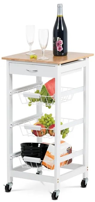 BONTEC Regál, mdf, biela, DR-043 Farba: Biela