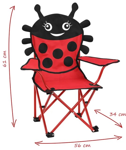 InternetovaZahrada Detská skladacia stolička Beetle - sada 2 ks