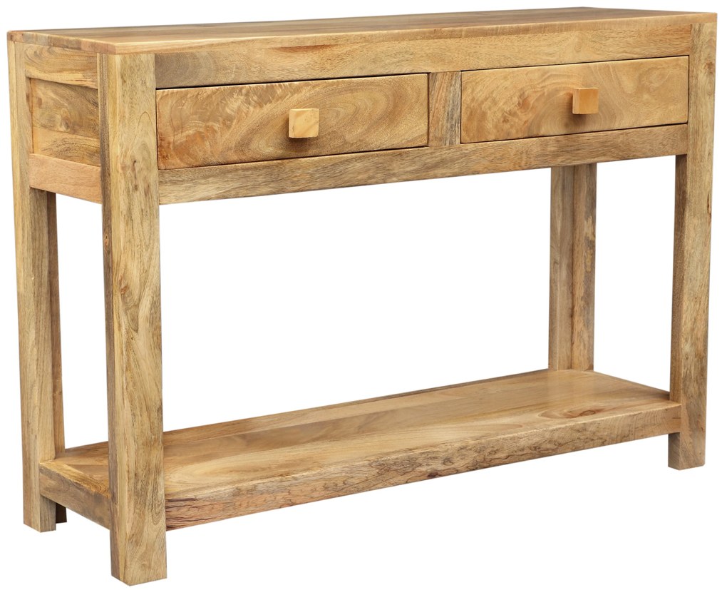 furniture-nabytek.cz - Konzolový stolík so šuplíkmi 110x76x35 z dreva mango