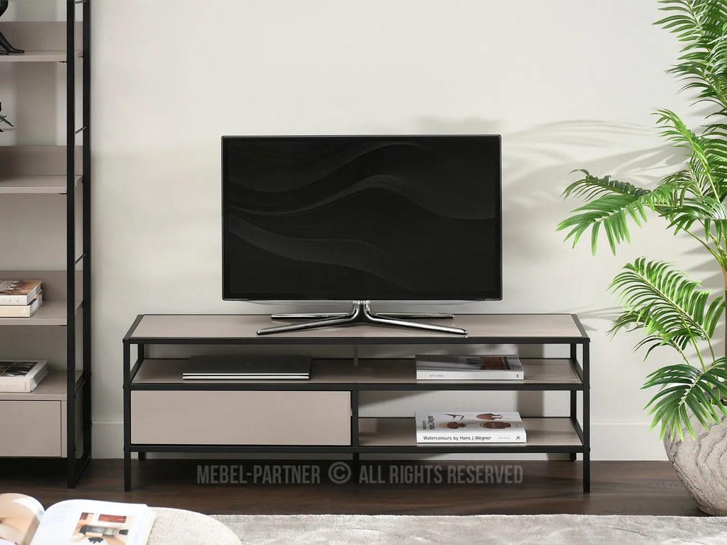 TV stolík/skrinka Subsidios (čierna). Akcia -40%. Vlastná spoľahlivá doprava až k Vám domov. 1137068