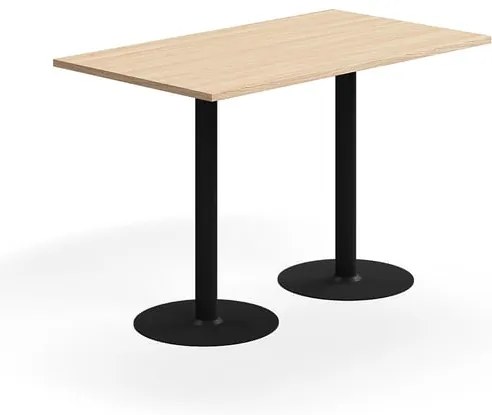 Barový stôl VERTICUS, 1400x800x900 mm, dub/čierna