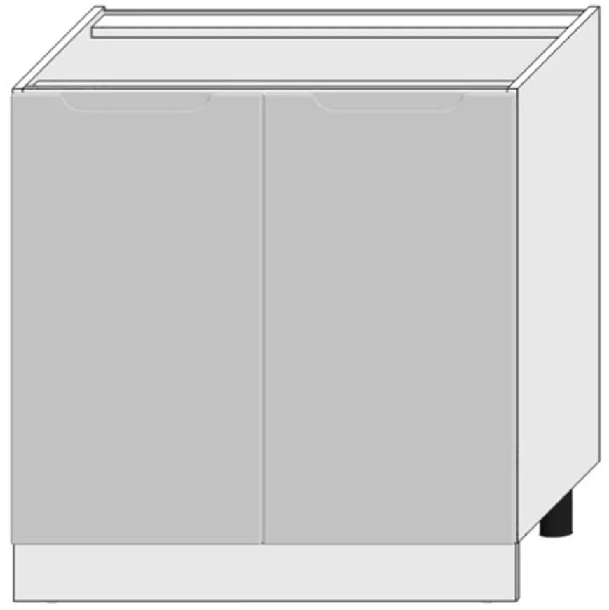 Kuchynská skrinka Zoya D80 Svetlo šedá mat/biely