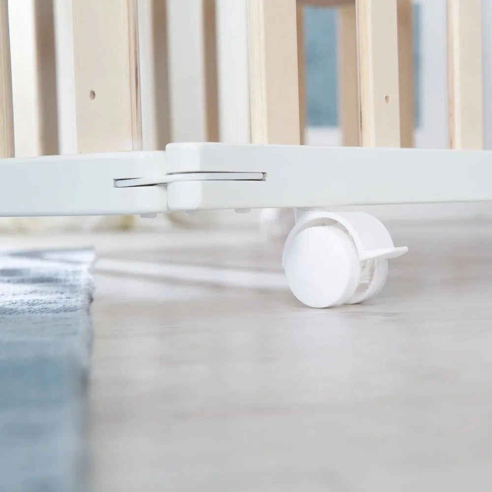 Detská ohrádka v bielo-prírodnej farbe 100x75 cm – Roba