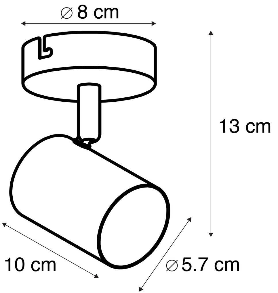 Inteligentný reflektor čierny vrátane WiFi GU10 nastaviteľný - Jeana
