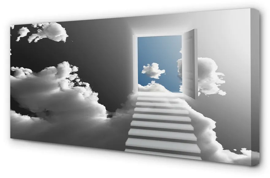 Obraz na plátne Sky schodisku dvere 100x50 cm
