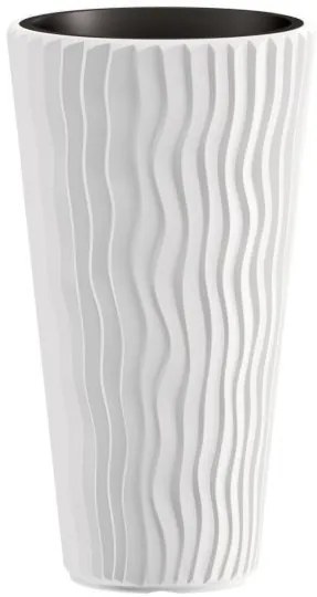 Prosperplast Kvetináč Long Sandy biely, varianta 29,7 cm