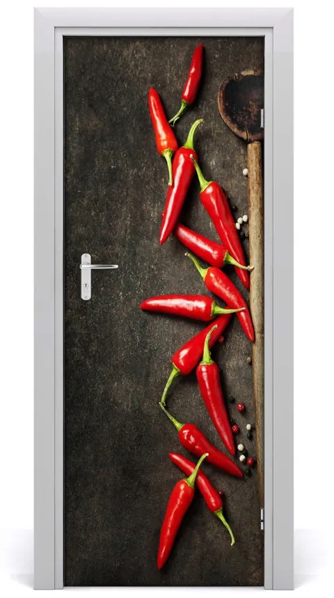 Fototapeta na dvere samolepiace chilli 95x205 cm