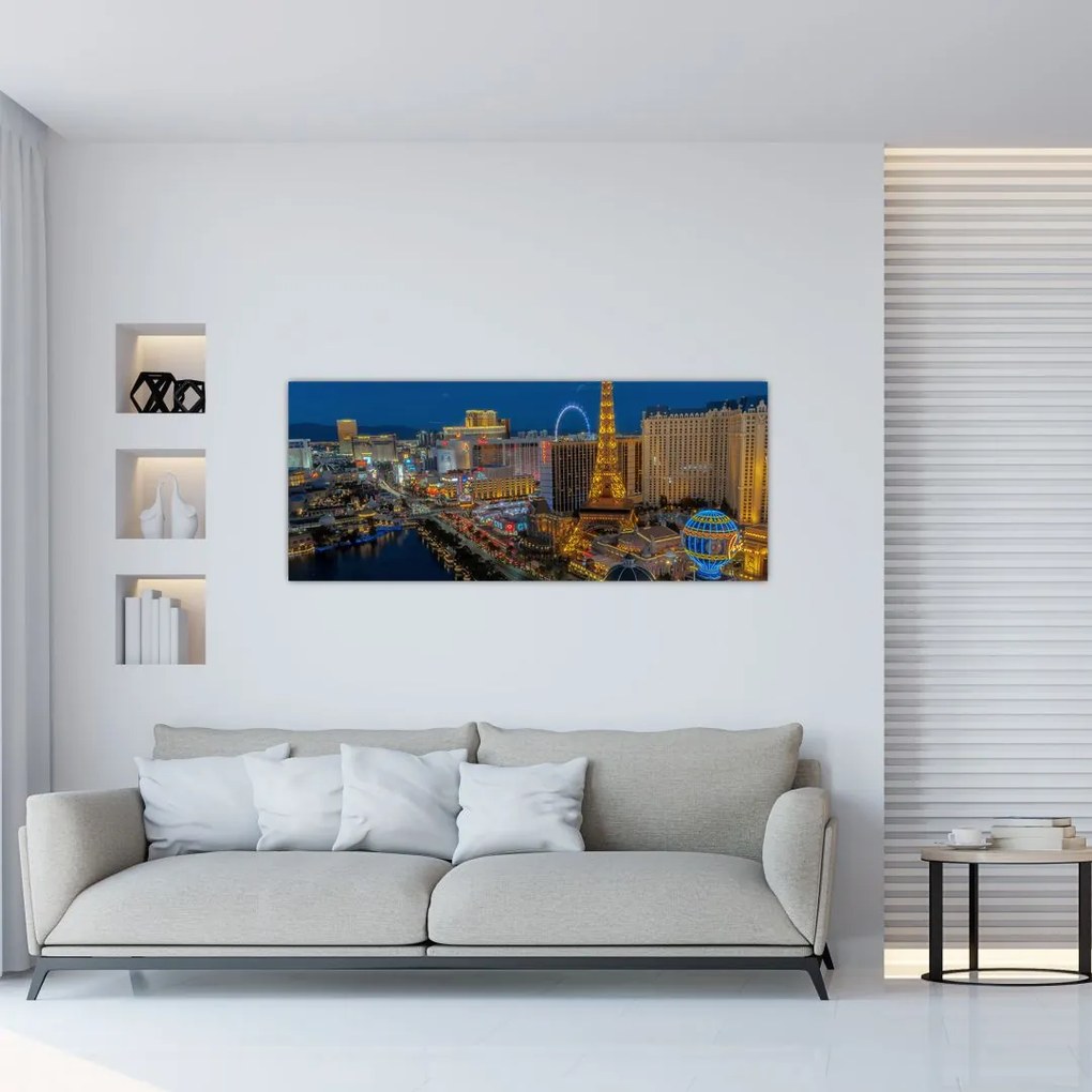 Obraz nočného Las Vegas (120x50 cm)