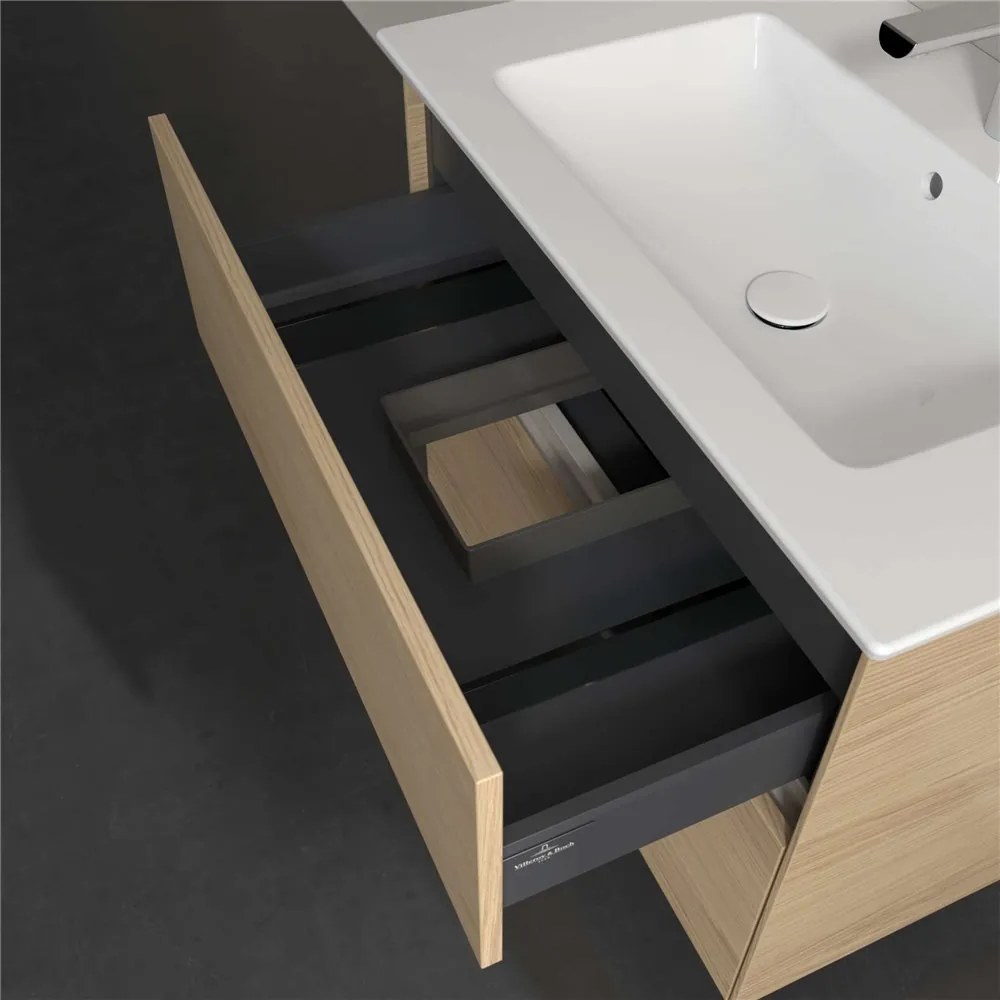 VILLEROY &amp; BOCH Collaro závesná skrinka pod umývadlo, 2 zásuvky, 761 x 480 x 610 mm, Nordic Oak, C14400VJ