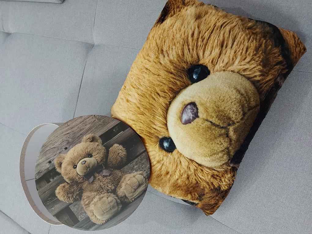 Kvalitná detská deka s motívom medvedíka 130 x 160 cm