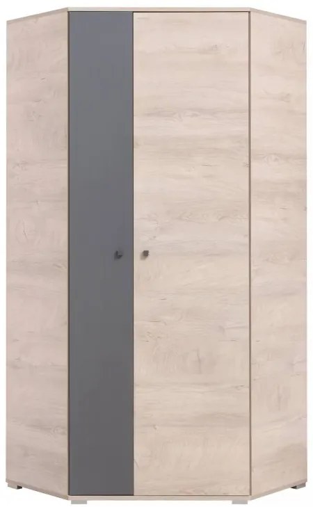 Rohová šatníková skriňa Delta 2