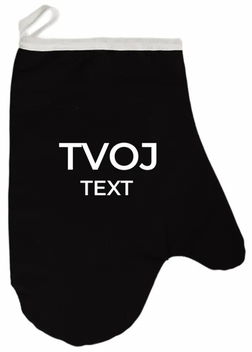 Kuchynská rukavica s vlastným textom EMI, hnedá