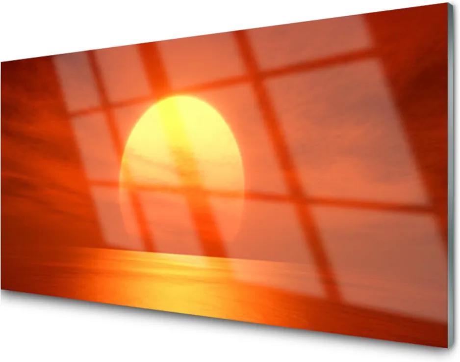 Skleněný obraz Západ slunce moře