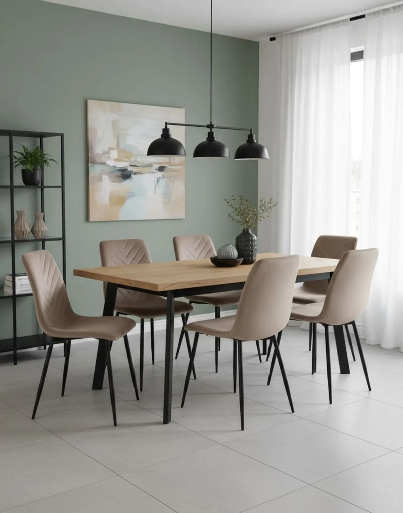 Stolička Daren Velvet tmavobéžová