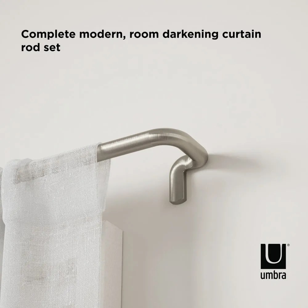 Oceľová roztiahnuteľná garniža 122 - 224 cm Twilight - Umbra