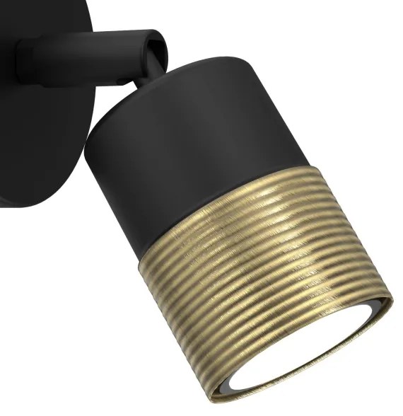 Nástenné bodové svietidlo MIZU 1xGU10/8W/230V čierna/mosadz