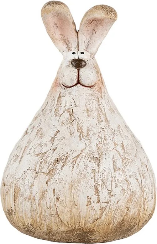 Decorative Figurine Rabbit 10x9x14 Cm Beige Plastic - 10*9*14 cm