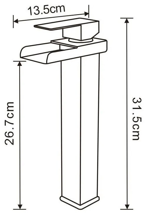 Mexen Hydra, vysoká umývadlová batéria, čierna, 744910-70