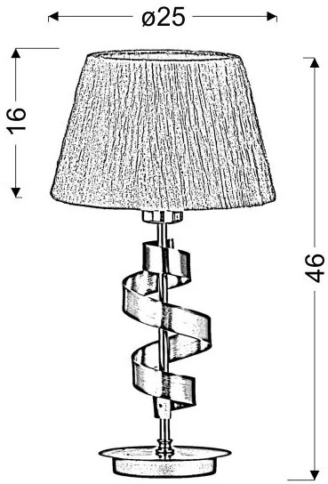 PROXIMA.store - Stolná lampa DENIS FARBA: strieborná