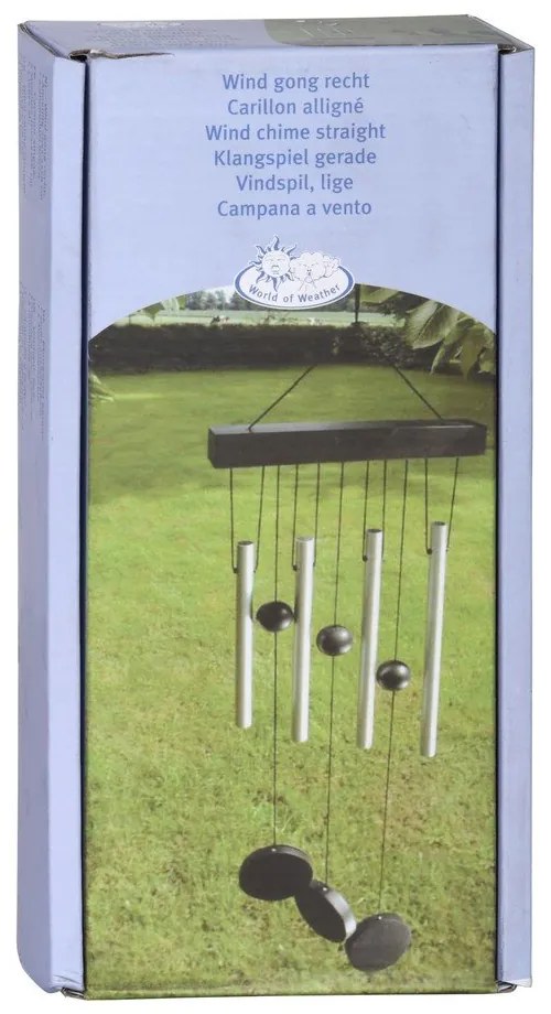 Závesná zvonkohra v striebornej farbe Esschert Design, 58 cm