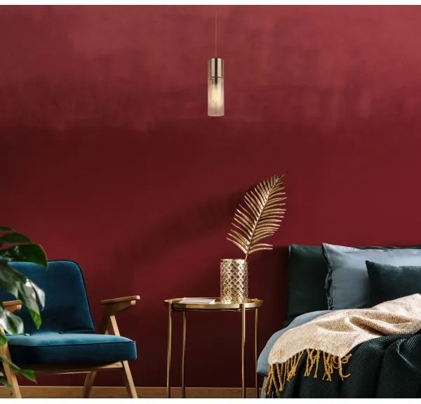 GLOBO 21000HM - Luster na lanku ANNIKA 1xE27/25W/230V pr. 10,5 cm mosadz